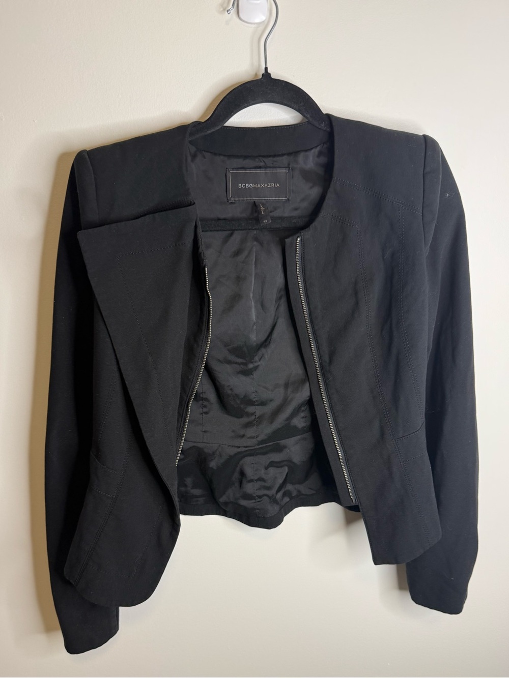 BCBGMAXAZRIA black Peplum Jacket size xs